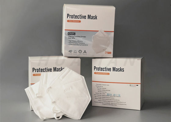 GB2626 Protective White 3D Folding 5 Ply KN95 Face Mask